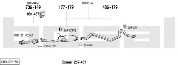 BOSAL 054.293.60 Exhaust System